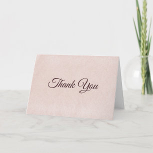 Carte De Remerciements Rose bourguignon et roux