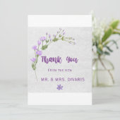 Carte De Remerciements Rose coloré (Debout devant)