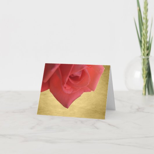 CARTE DE REMERCIEMENTS ROSE CORAIL (Devant)