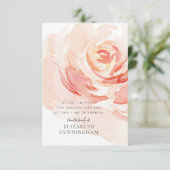 Carte De Remerciements Rose d'aquarelle Memorial Flower Élégant chic (Debout devant)