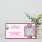 Carte de remerciements rose de cadre de (Debout devant)
