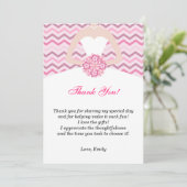 Carte de remerciements rose de Fête de la mariée (Debout devant)