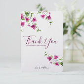 Carte de remerciements rose de fleur de (Debout devant)