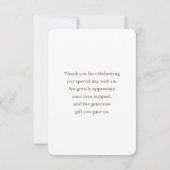 Carte De Remerciements Rose de fleurs rouges. Été Chic mariage élégant (Dos)