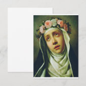 Carte De Remerciements Rose de Lima par Francesco de Mura (Devant / Derrière)