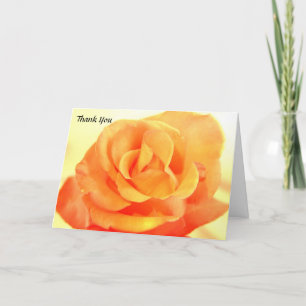 Carte de remerciements rose de mariage d'orange