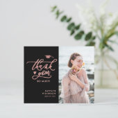 CARTE DE REMERCIEMENTS Rose de Parties scintillant (Debout devant)