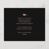 CARTE DE REMERCIEMENTS Rose de Parties scintillant (Dos)