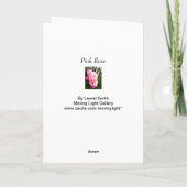 Carte De Remerciements Rose de rose (Dos)
