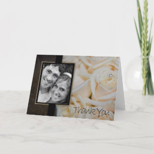 carte de remerciements rose d'ivoire