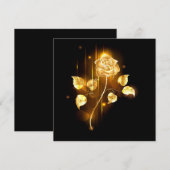 Carte De Remerciements Rose d'or ( rose d'or ) (Devant / Derrière)