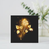 Carte De Remerciements Rose d'or ( rose d'or ) (Debout devant)