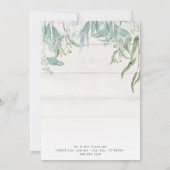 Carte De Remerciements Rose doré géométrique moderne simple avec feuillag (Dos)