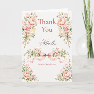 Carte De Remerciements Rose Éclatante Sweet Seize Ans