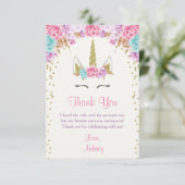 Carte de remerciements, rose et or d'anniversaire (Debout devant)