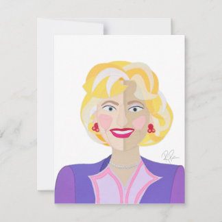 Carte De Remerciements Rose Flat Thank You Card