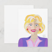 Carte De Remerciements Rose Flat Thank You Card (Devant / Derrière)