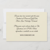 Carte De Remerciements rose floral avec feuille simple rustique moderne m (Dos)