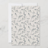 Carte De Remerciements Rose floral mignon mariage invite (Dos)