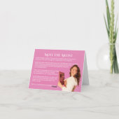 Carte de remerciements "rose floral Whimsy" (Dos)