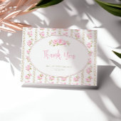 Carte De Remerciements Rose Florale Vintage