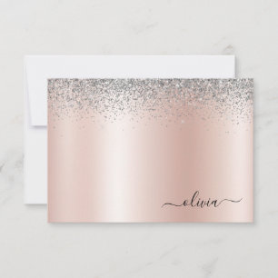Carte De Remerciements Rose Gold