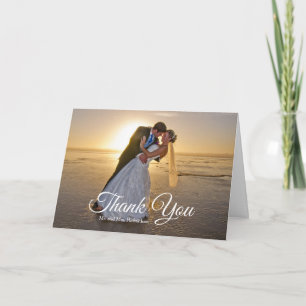 Carte De Remerciements Rose Gold cuivre arbre de mariage photo bleu marin