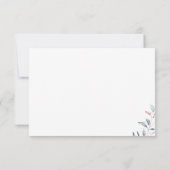 Carte De Remerciements Rose Gold Dusty Blue Greenery Mariage géométrique (Dos)