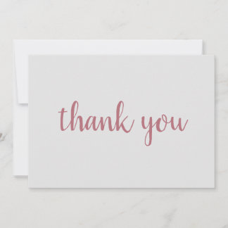 Carte De Remerciements Rose Gold Élégant Moderne Écriture Manuscrite Simp