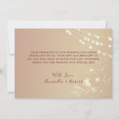 Carte De Remerciements Rose Gold et Mariage Bourgogne (Dos)