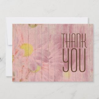 Carte De Remerciements Rose Gold Floral Minimaliste Professionnel Moderne