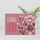 Carte De Remerciements Rose Gold Floral Professionnel Classique (Debout devant)