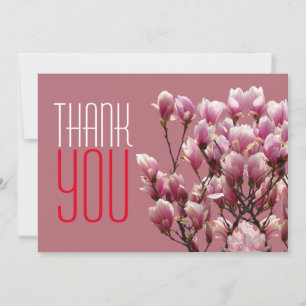 Carte De Remerciements Rose Gold Floral Professionnel Classique