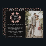 Carte De Remerciements Rose Gold Monogram Poker Chip Casino Mariage<br><div class="desc">Dites merci dans le style avec ces cartes de remerciement mariage moderne et très tendance. Le texte et la photo modèles sont faciles à personnaliser et votre famille et vos amis seront ravis de recevoir ces fabuleux remerciements.</div>