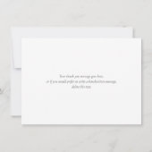 Carte De Remerciements Rose Gold Parties scintillant Gold Crucifix Script (Dos)