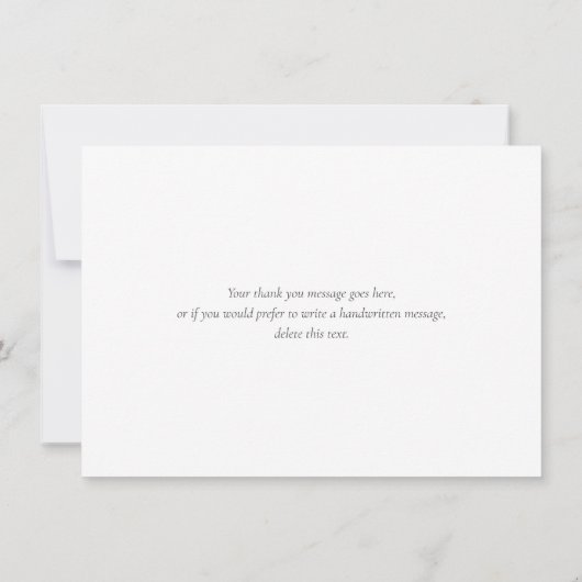 Carte De Remerciements Rose Gold Parties scintillant Gold Crucifix Script (Dos)