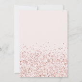 Carte De Remerciements Rose Gold Thank You Confetti Heart Script (Dos)