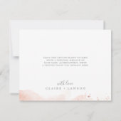 Carte de remerciements Rose Gold Watercolor (Dos)