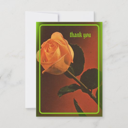 Carte de remerciements Rose gothique (Devant)