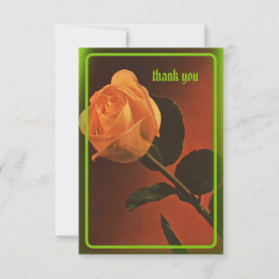Carte de remerciements Rose gothique