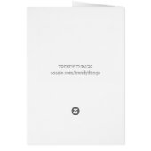 Carte de remerciements rose Houndstooth (Dos)