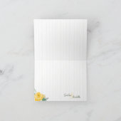 Carte De Remerciements Rose jaune du Texas Mariage (Intérieur)