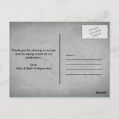 Carte de remerciements rose jaune Script (Dos)