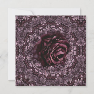 Carte De Remerciements Rose Mandala