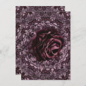 Carte De Remerciements Rose Mandala (Devant / Derrière)