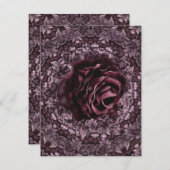 Carte De Remerciements Rose Mandala (Devant / Derrière)