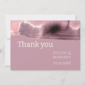 Carte De Remerciements Rose moderne Mauve Dusty (Devant)