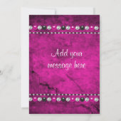 Carte de remerciements rose noir (Dos)