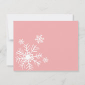 Carte de remerciements rose pâle hiver (Dos)