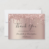 Carte de remerciements rose Parties scintillant Ma (Devant)